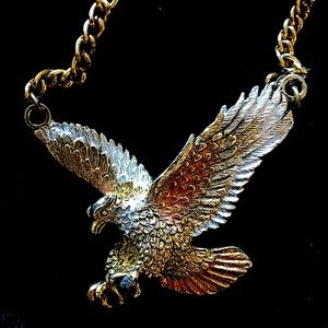 Vintage Gold Eagle Necklace